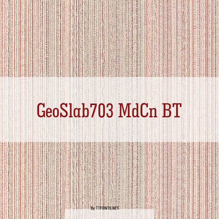 GeoSlab703 MdCn BT example